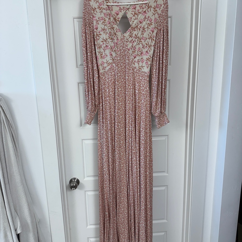 Free People Love Story Pink Long Sleeve Maxi Dress - Picture 3 of 8